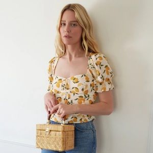 Reformation Develan Top in Lemonade Size 10